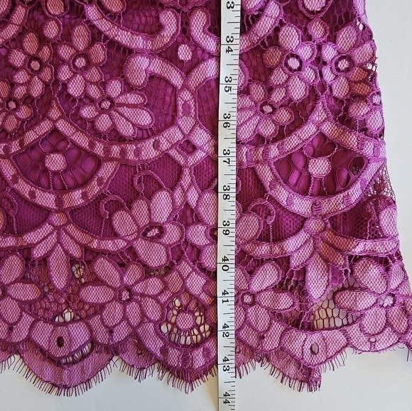 ISAAC Mizrahi Live Pink Purple Lace Sleeveless Midi Dress Size S - Picture 5 of 10